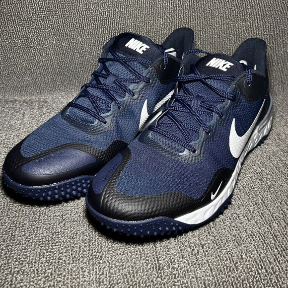 Nike Other - Nike Alpha Huarache Elite 3 Turf - CK0748 400 - College Navy / White - Mens: 16